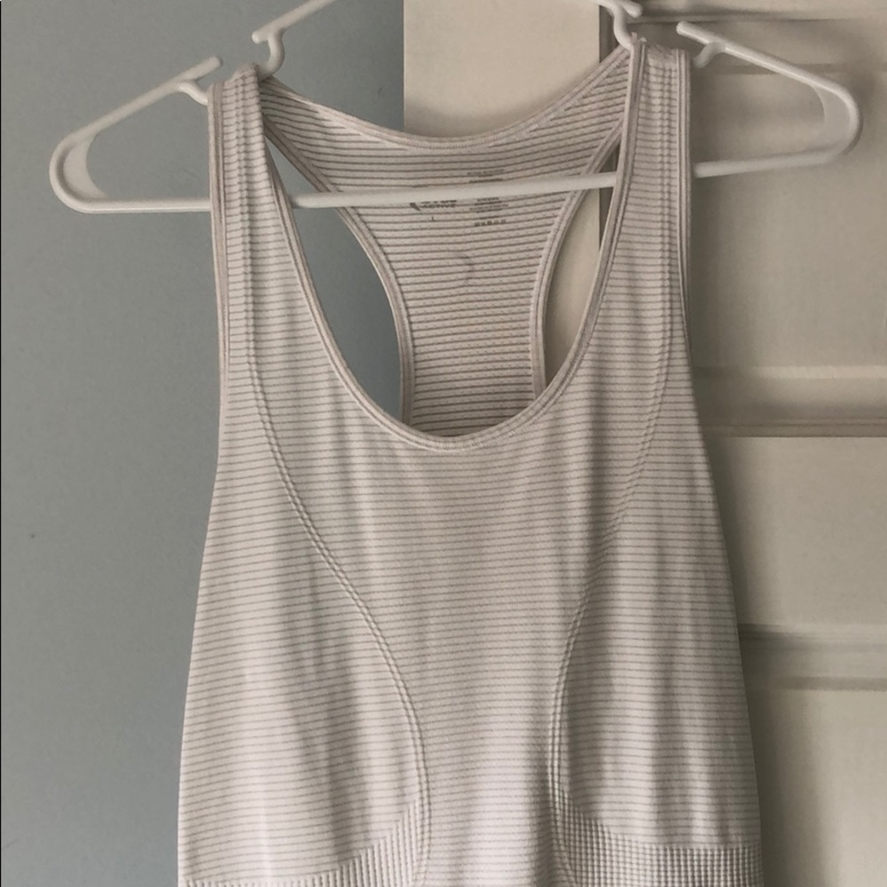 Zyia white racer back tank.